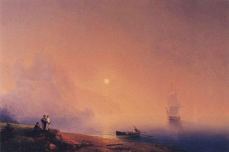 Ivan Aivazovsky Crimean Tartars on the Sea Shore Spain oil painting art